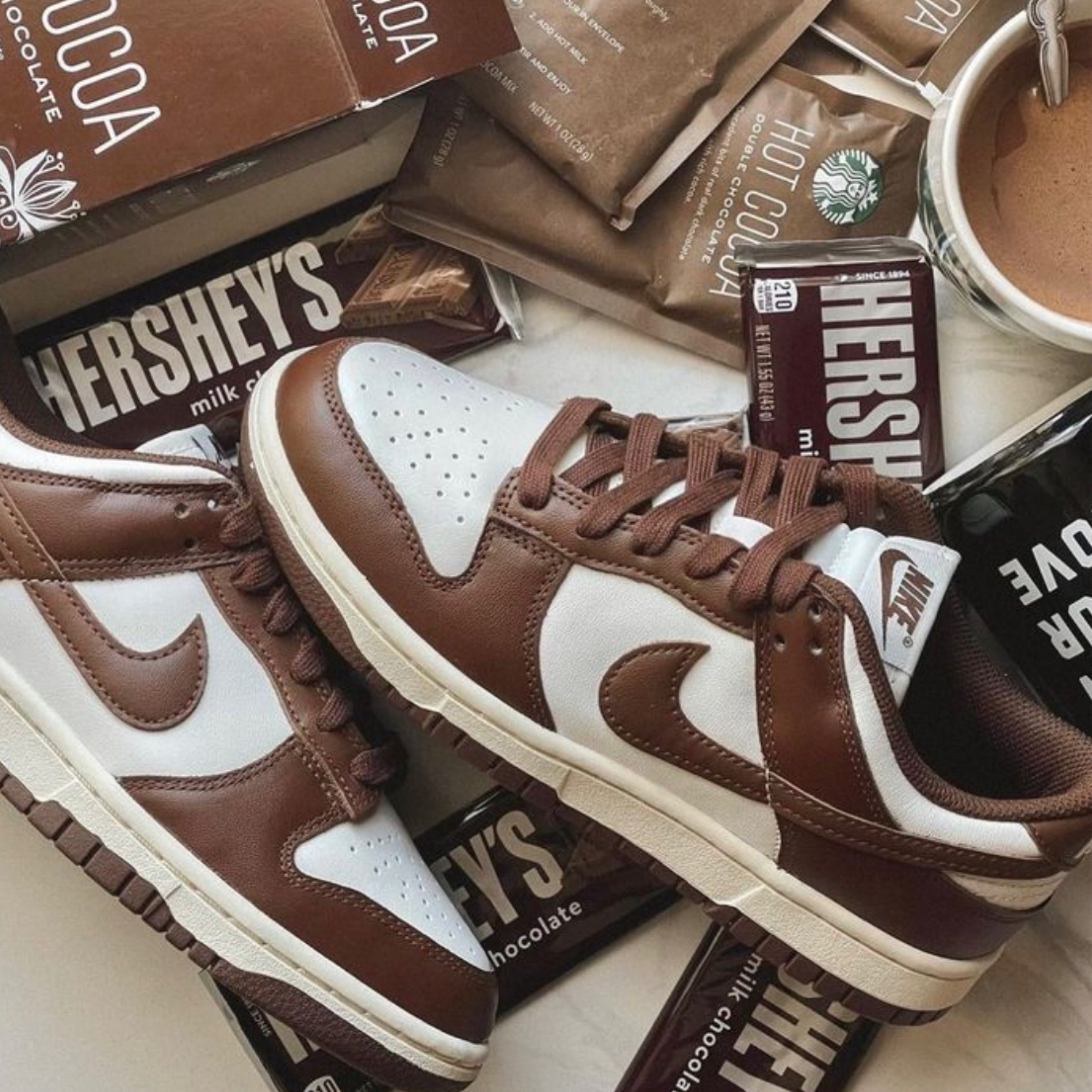 FV3642-010 Nike Dunk Low Summit White Cacao Wow Brogue